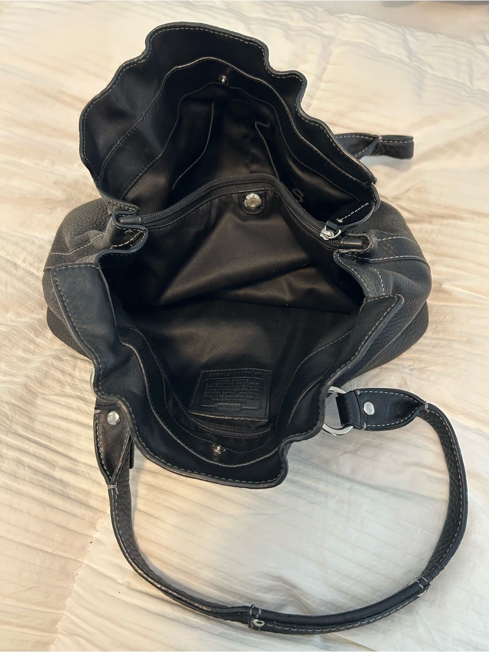 Coach - Penelope black leather tote bag. EXCELLENT condition!! - Picture 3 of 8